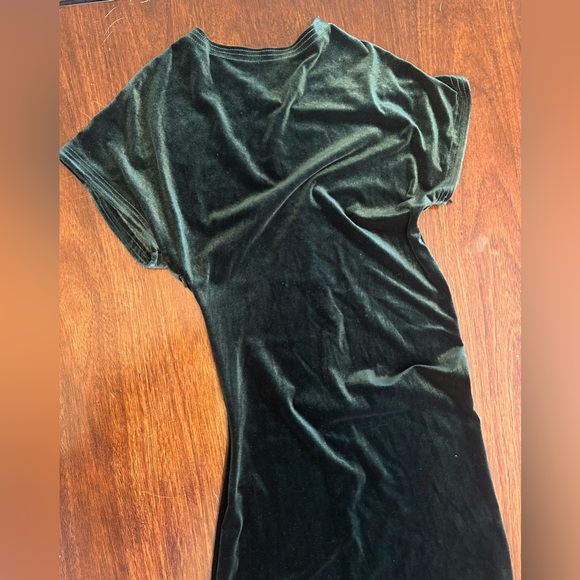 Zara Deep Green Velvet Maxi Dress - Picture 7 of 9
